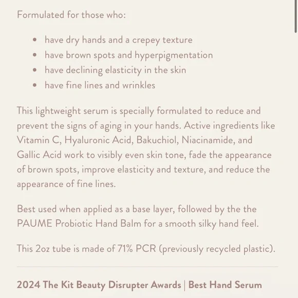 🌿 PAUME Renewing Hand Serum NEW - Picture 3 of 10